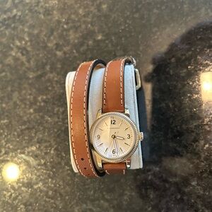 Women’s Burberry Brown Leather Wrap Watch